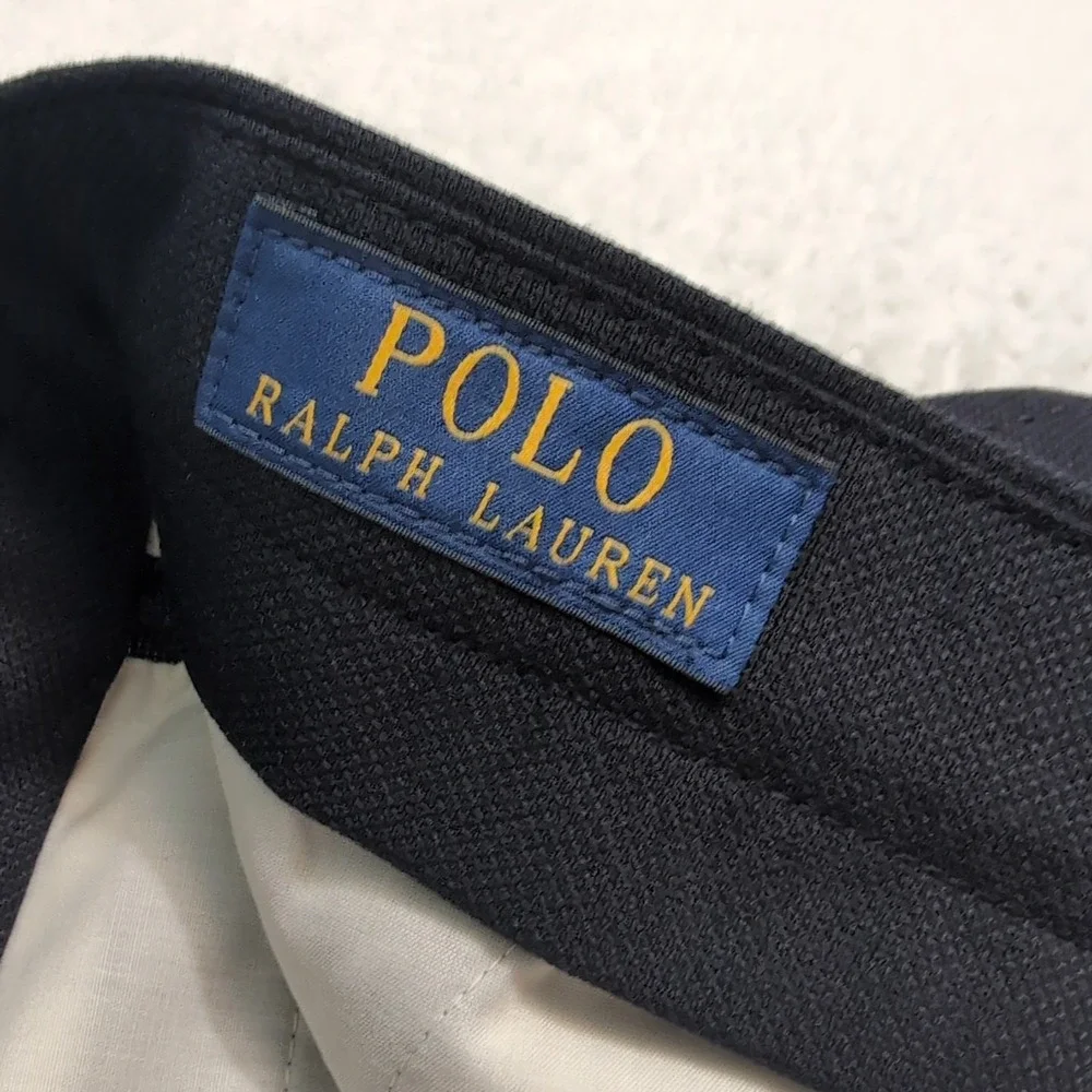 NEW Polo Ralph Lauren Men's 36X32 Wool Blend Cuffed‎ Pants Deep Navy Blue NWT